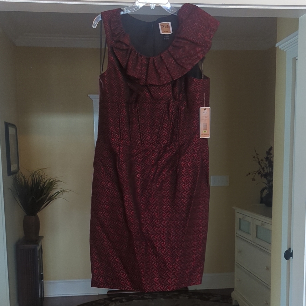 Nue by Shani Red & Black Mini Dress Body Architecture
